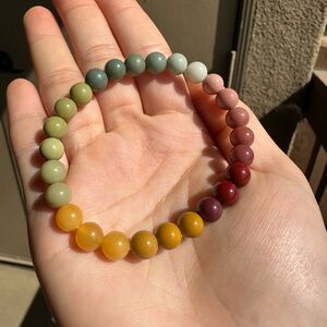 Rainbow Alashan Agate Bracelet 7mm